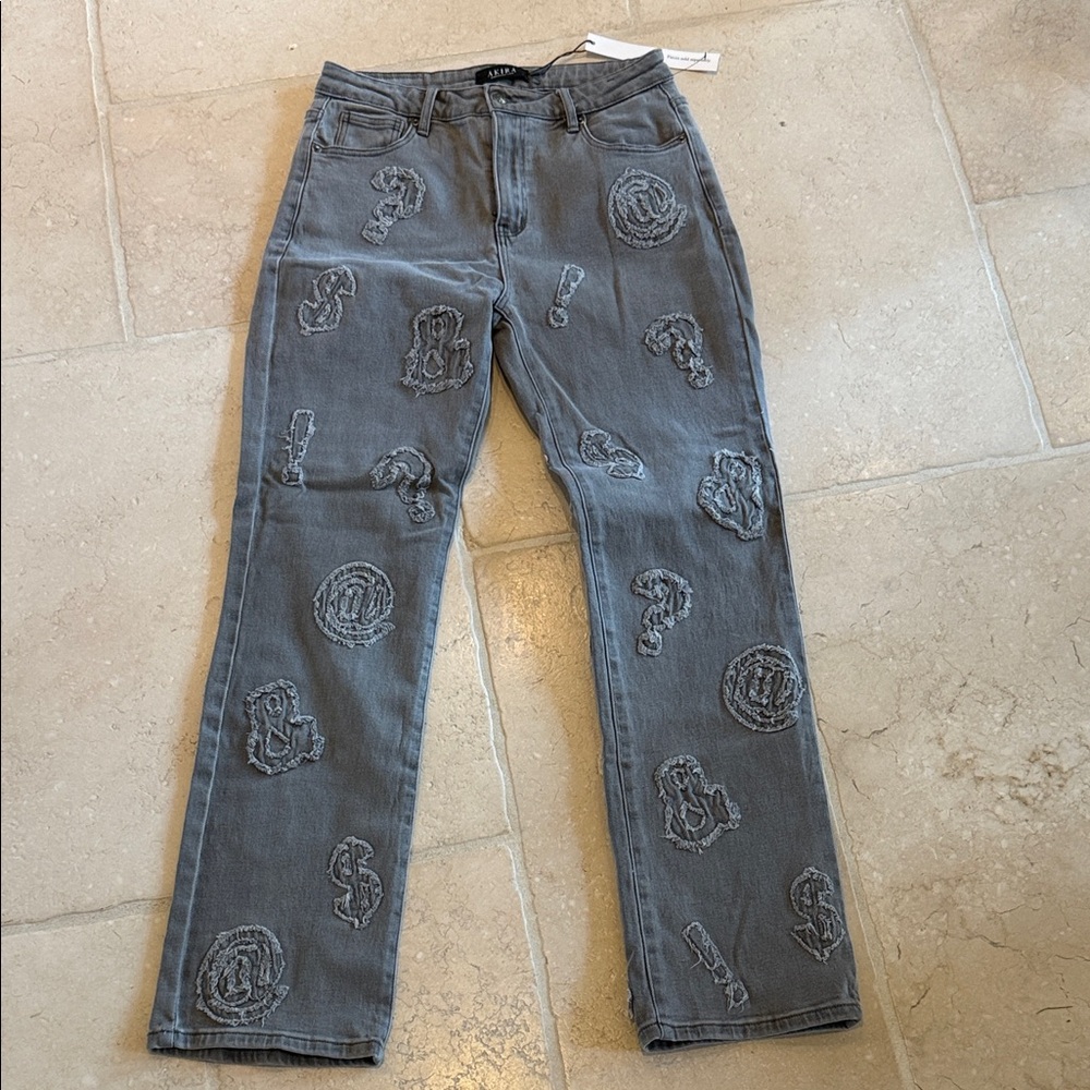 Stylish Gray Distressed Women Jeans